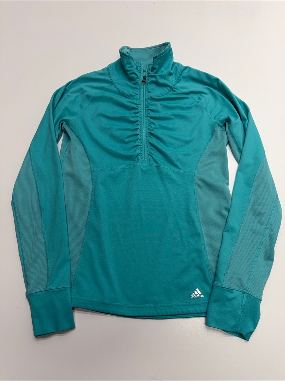 ADIDAS Women’s Medium Turquoise Performance 1/4 Zip Sweatshirt